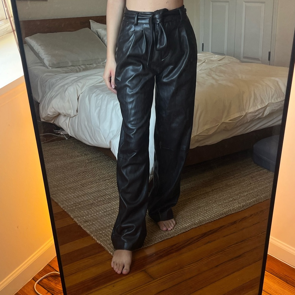 Mango women pleather trouser